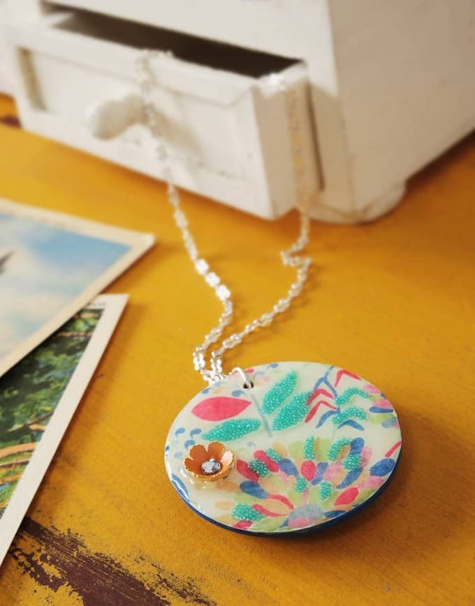 For this unique necklace DIY you'll use a wood pendant, Dimensional Magic, and the image of your choice. Great for gifts and easy to personalize!