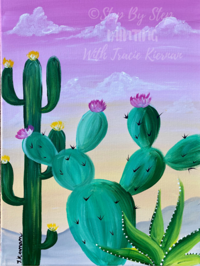 Painted desert scene