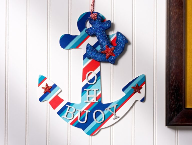 4th of July anchor sign with dollar tree supplies