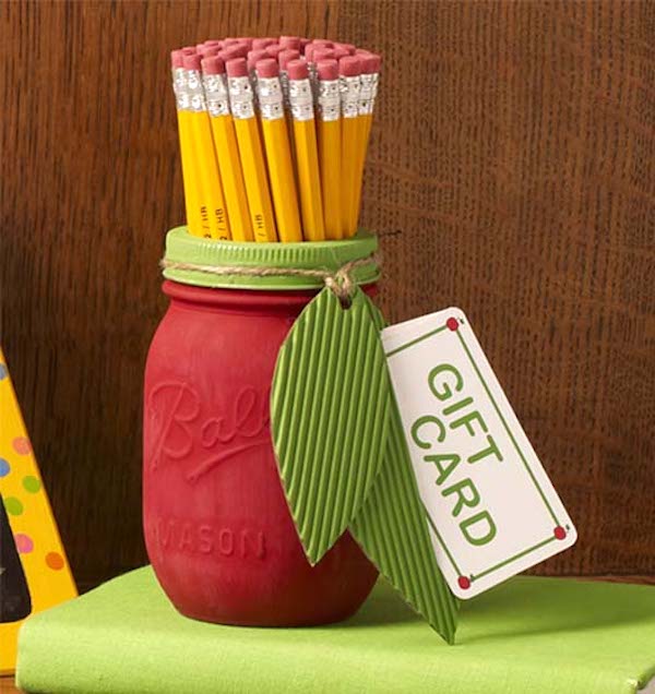 Apple teacher appreciation jar