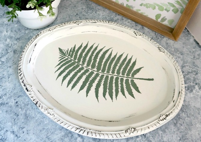 Dollar Store Botanical Tray