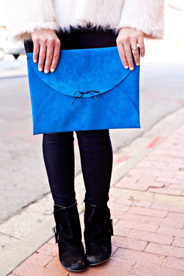 No-Sew Leather Envelope Clutch