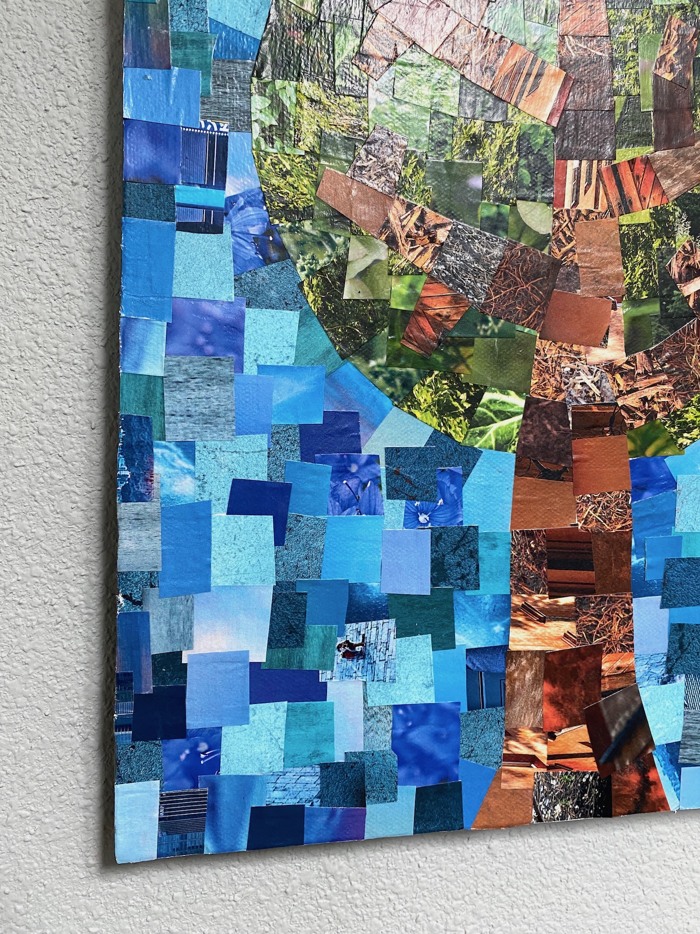collage on canvas