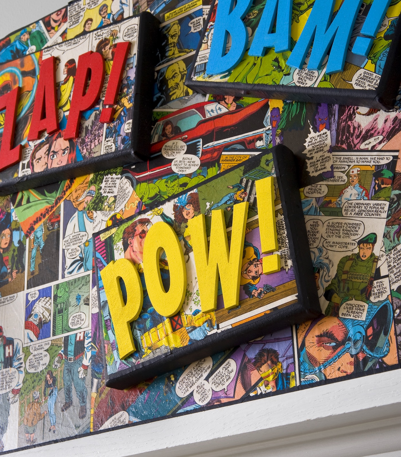 Comic book canvas art