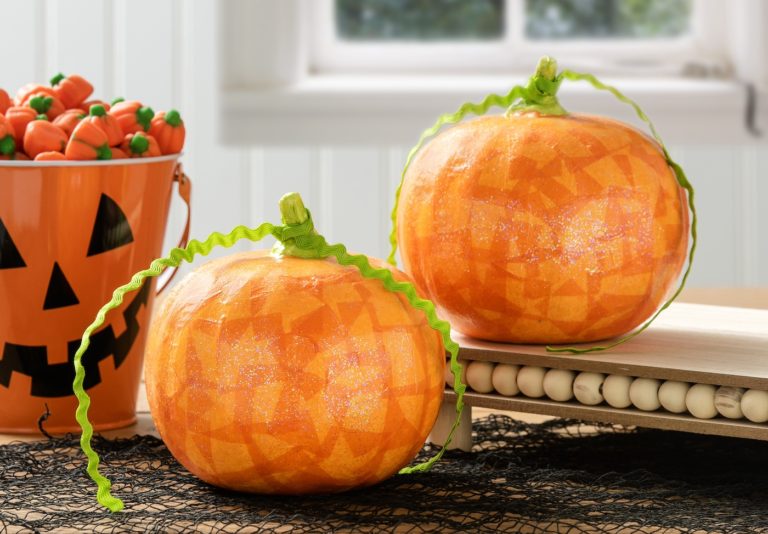 Decorate Paper Craft Pumpkins