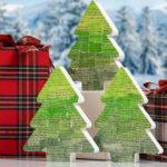 Decoupage Wood Trees with Book Pages