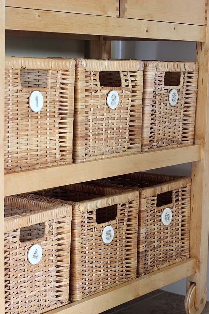 how to label wicker baskets