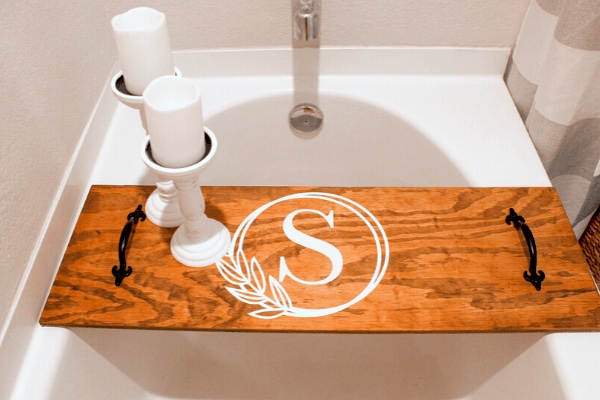DIY Bathtub Tray Using Scrap Wood
