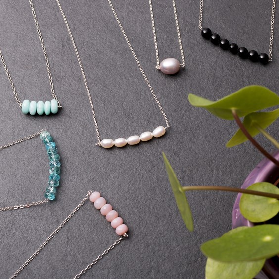 DIy beaded bar necklace