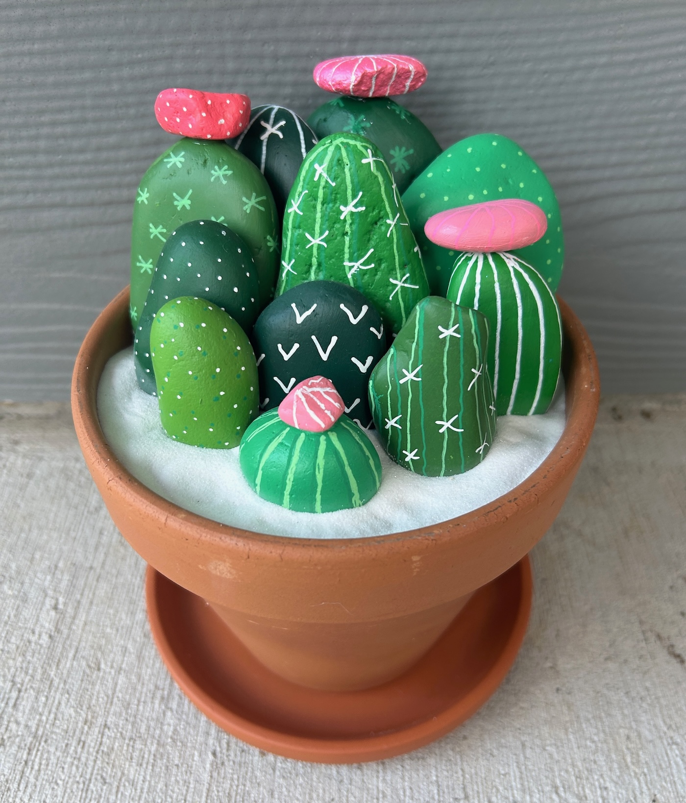 diy cactus painted rocks