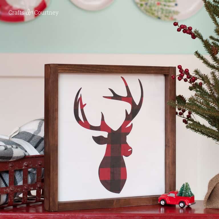Handmade farmhouse style Christmas sign