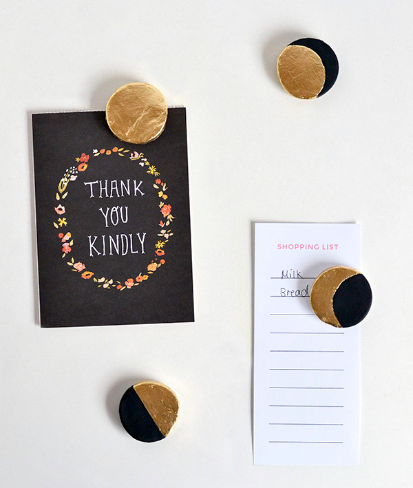 DIY Crescent Moon Magnets