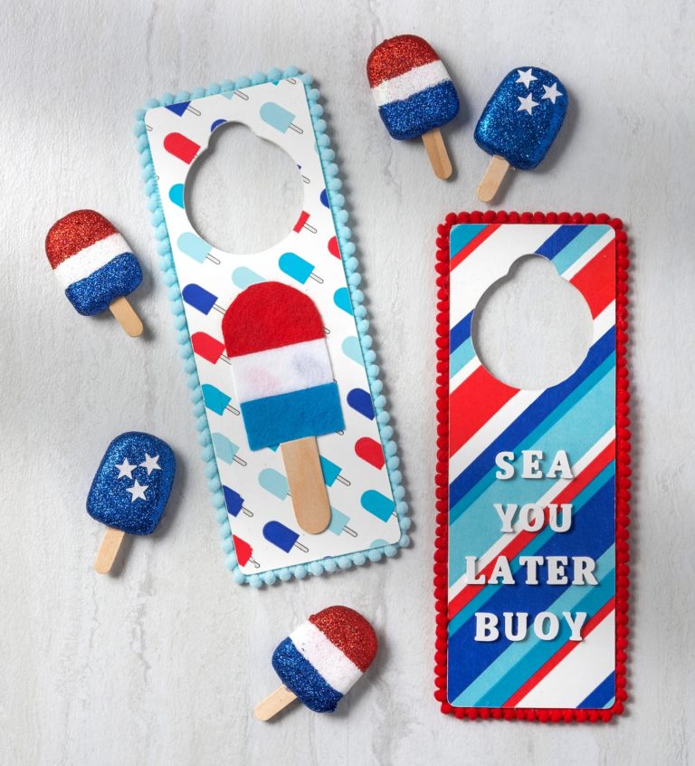 DIY fourth of july door hangers