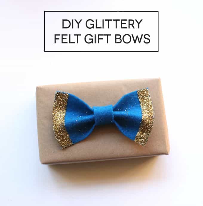 Are you looking for an inexpensive way to decorate gifts? These DIY bows made from felt are the perfect solution - with some added sparkle!