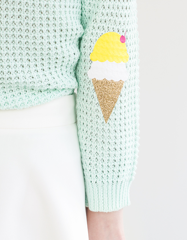 Ice Cream Cone Elbow Patches