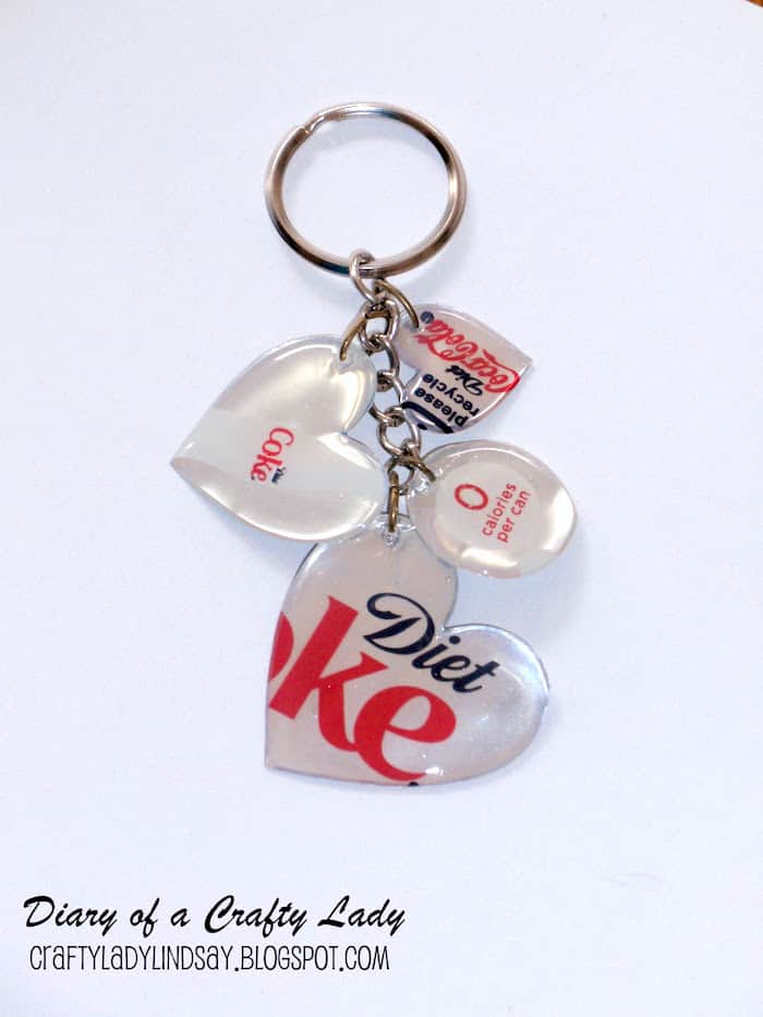 This DIY keychain is so unique - it's made from a soda can! You can make your own version using your favorite soda and Dimensional Magic.