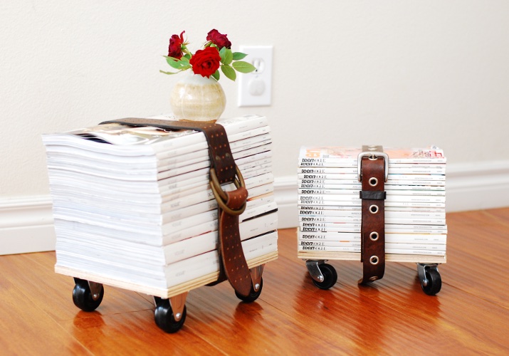 DIY magazine stool