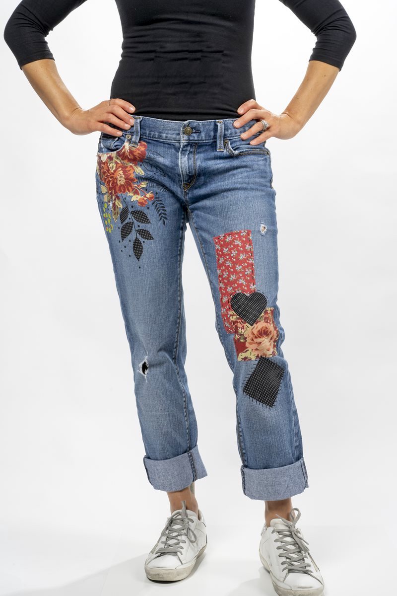 DIY Patchwork Jeans