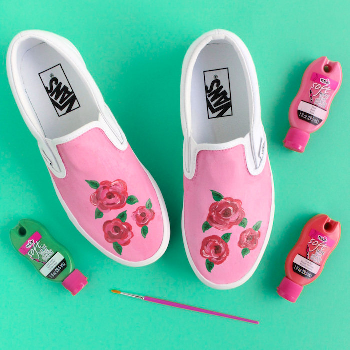 DIY Rose Shoes