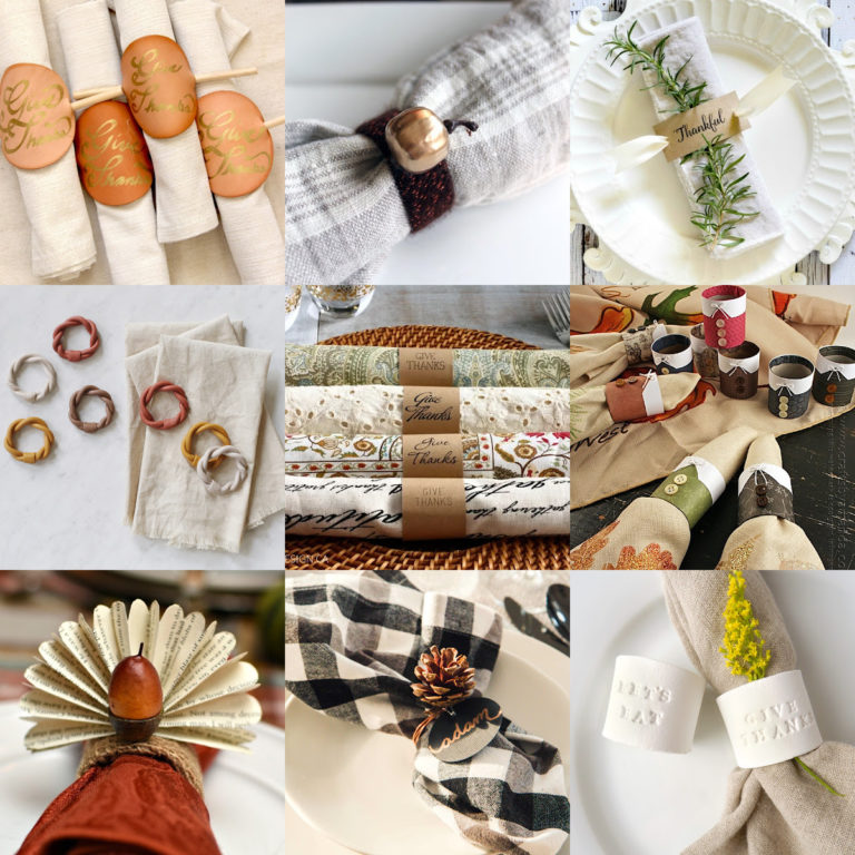 DIY Thanksgiving napkin rings feature image