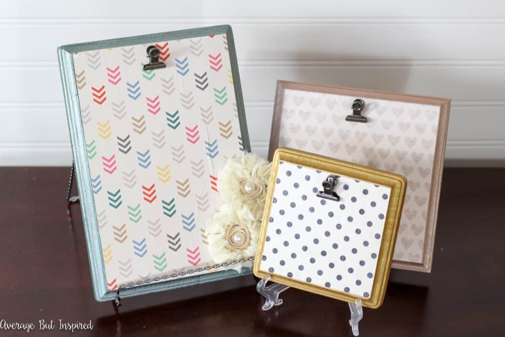 DIY Wood Plaque Picture Frames