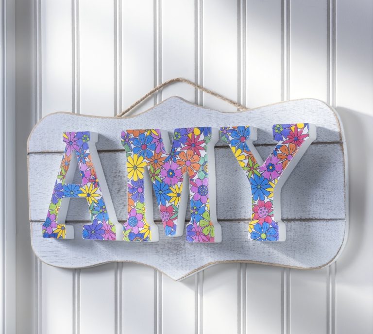 DIY wooden name plaque
