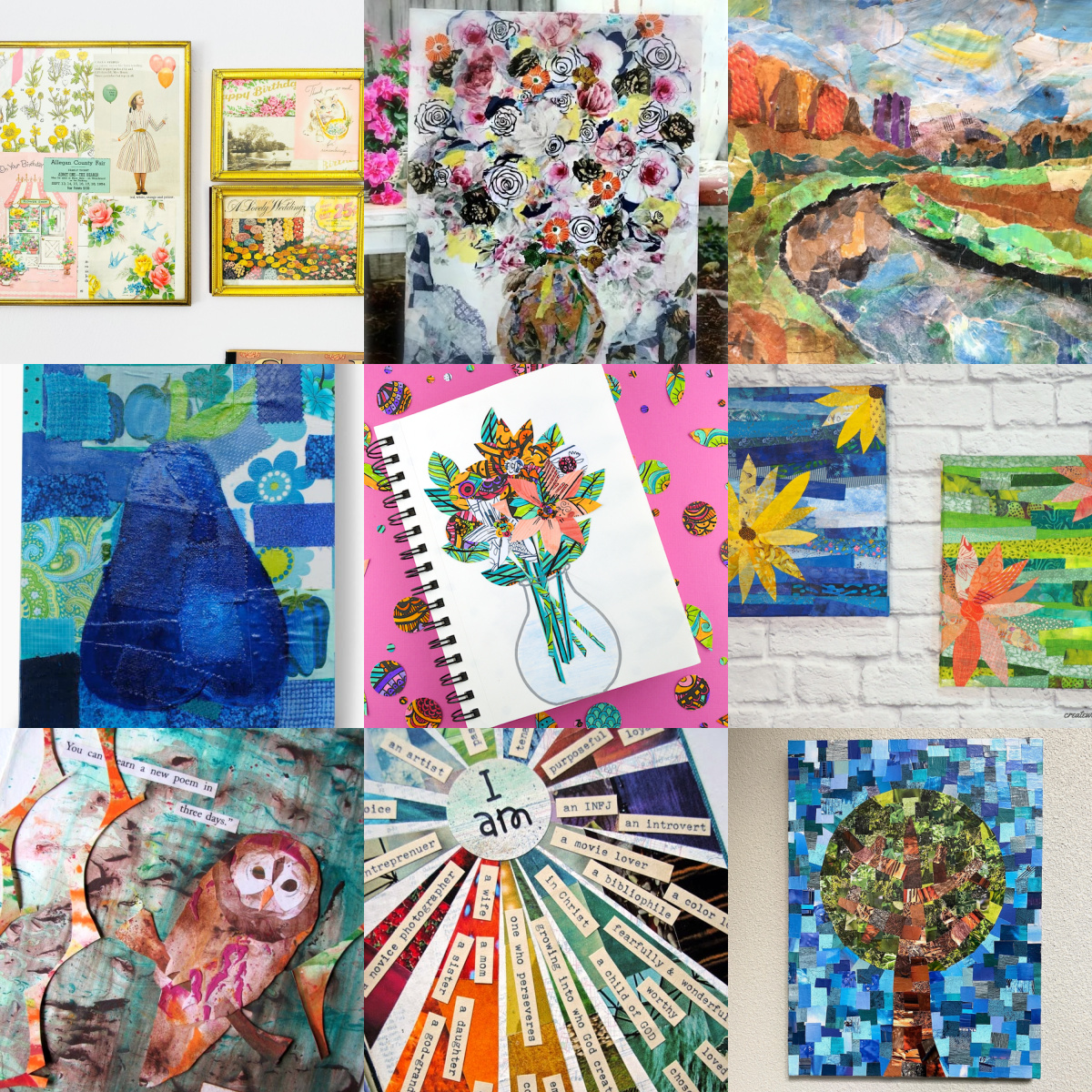 easy collage art ideas for adults