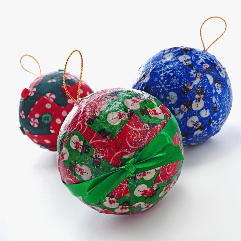 Easy DIY decoupage ornaments