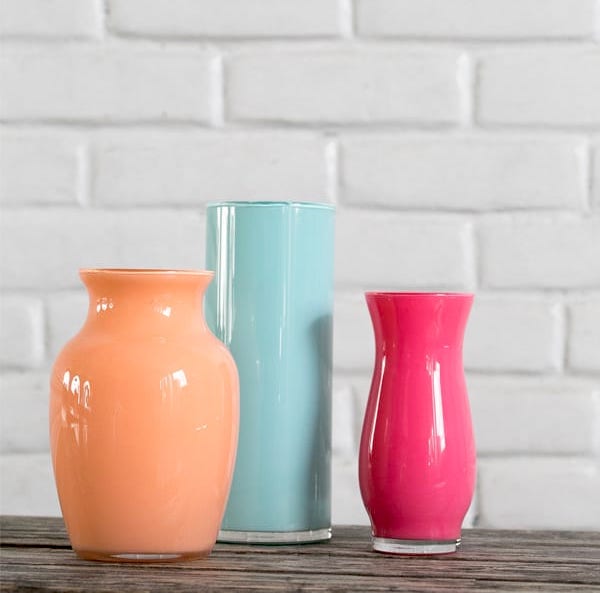 Enamel Painted Vases