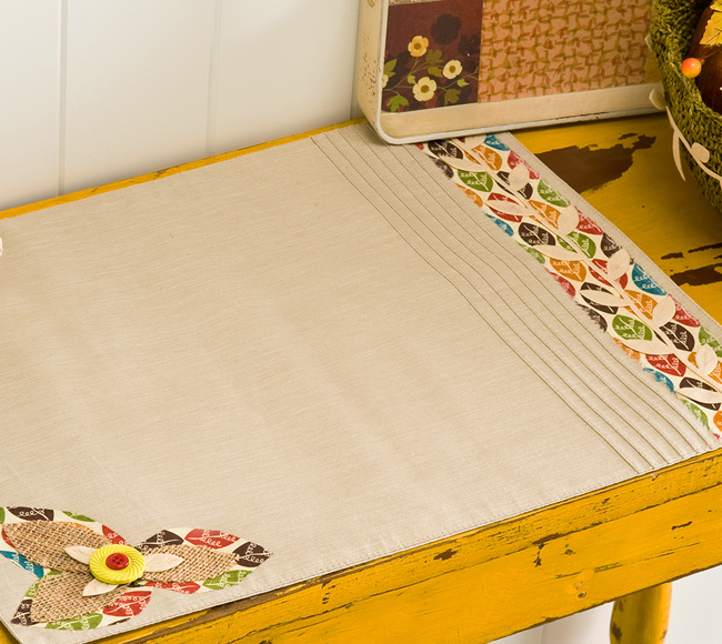 Fabric Applique Thanksgiving Placemat