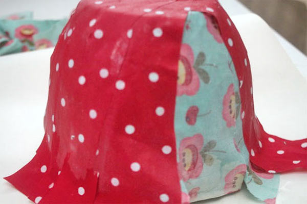 Fabric bowl with Mod Podge