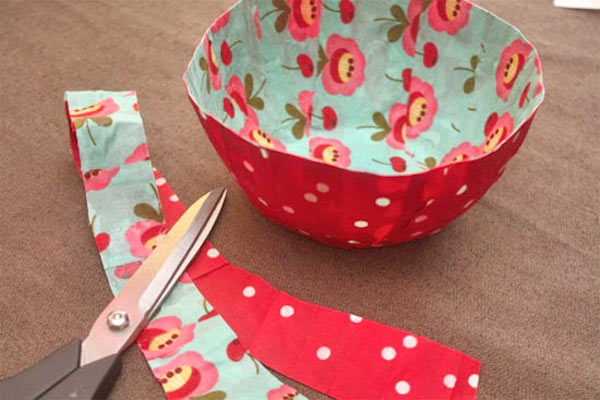 Mod Podge fabric bowls
