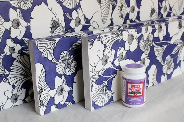 how to cover shelves with fabric