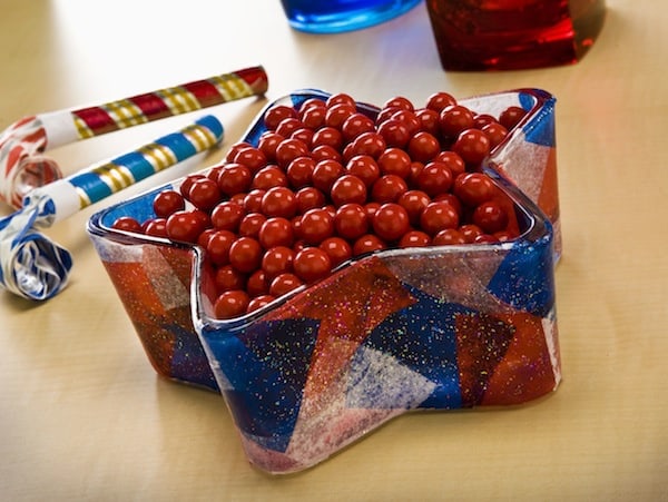 Fourth of July Craft - Sparkle Candy Dish