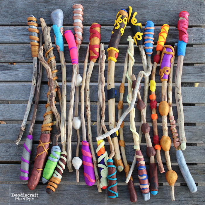 harry potter wizard witch magic wands diy polymer clay craft