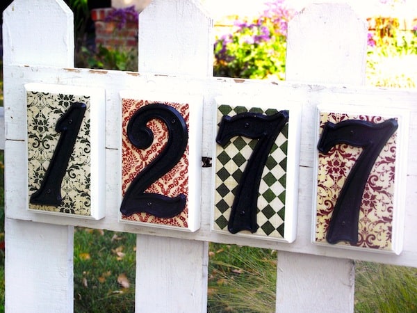 Farmhouse Style Address Number Sign