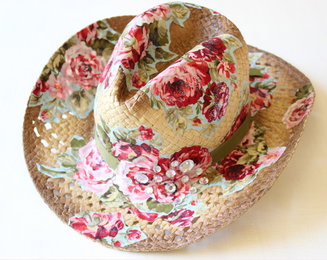 How to Alter a Cowboy Hat with Fabric!