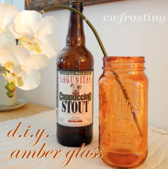 How to color glass with food coloring and Mod Podge