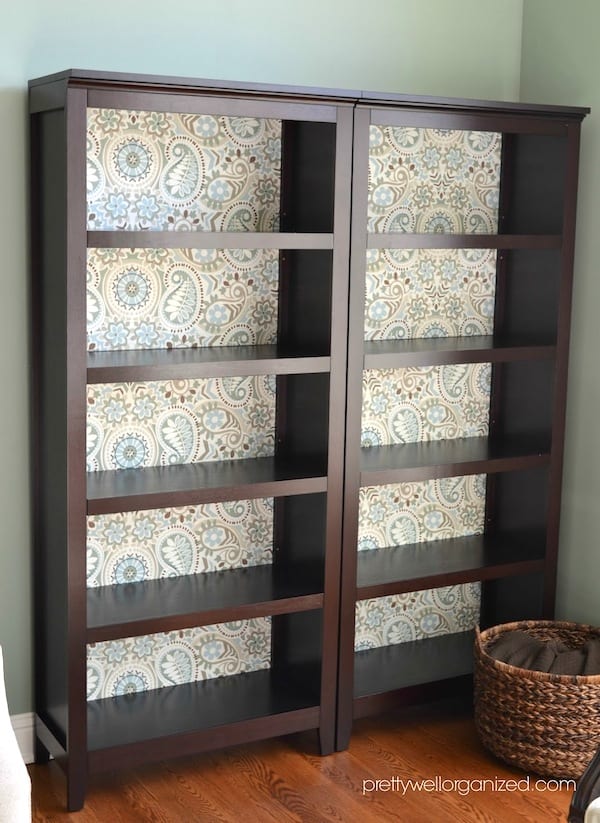Brighten up a shelf with fabric in this fun decoupage bookcase project! You'll be surprised at how easy it is to do with Mod Podge.