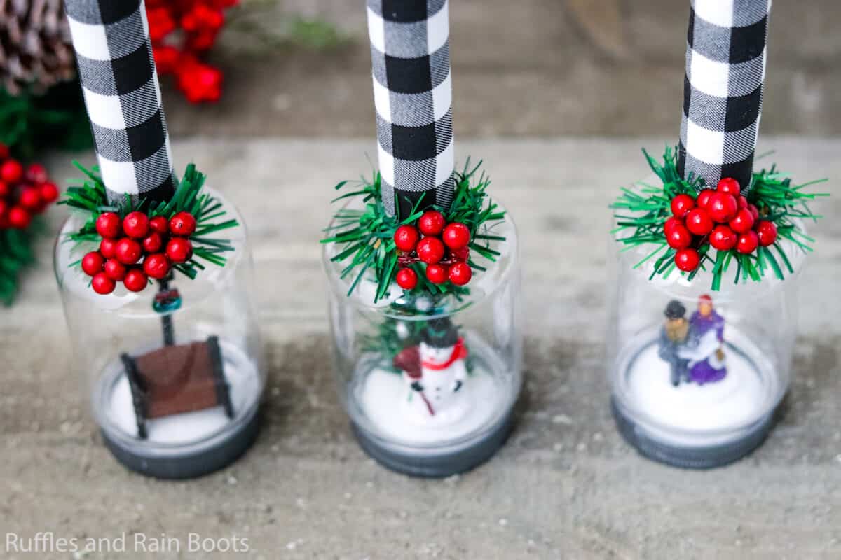 Dollar Store Snow Globe Candle Craft