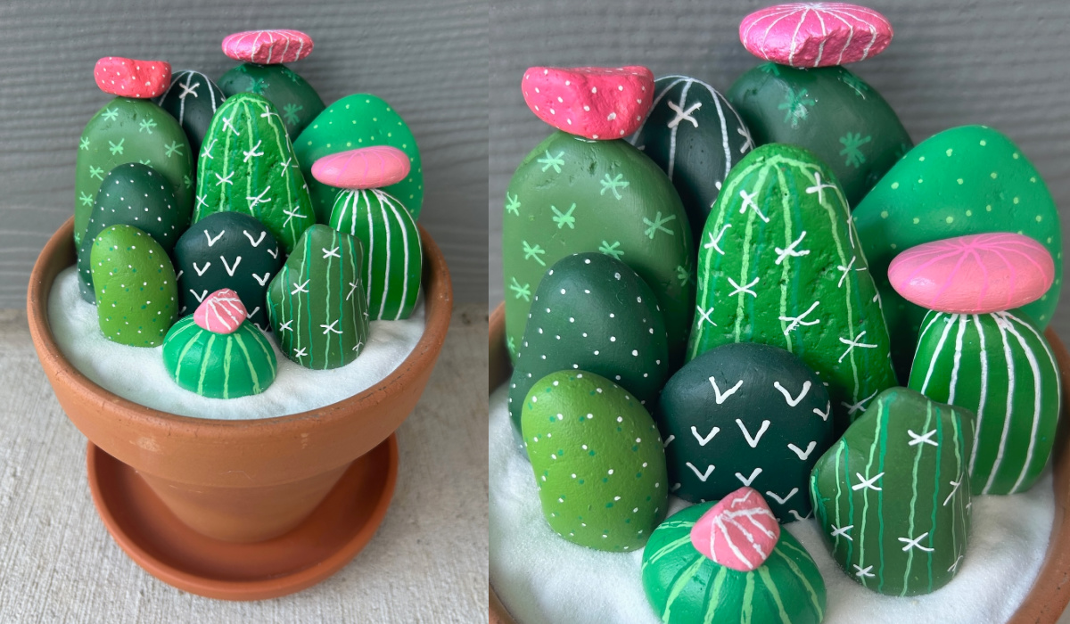 how to make a rock cactus garden