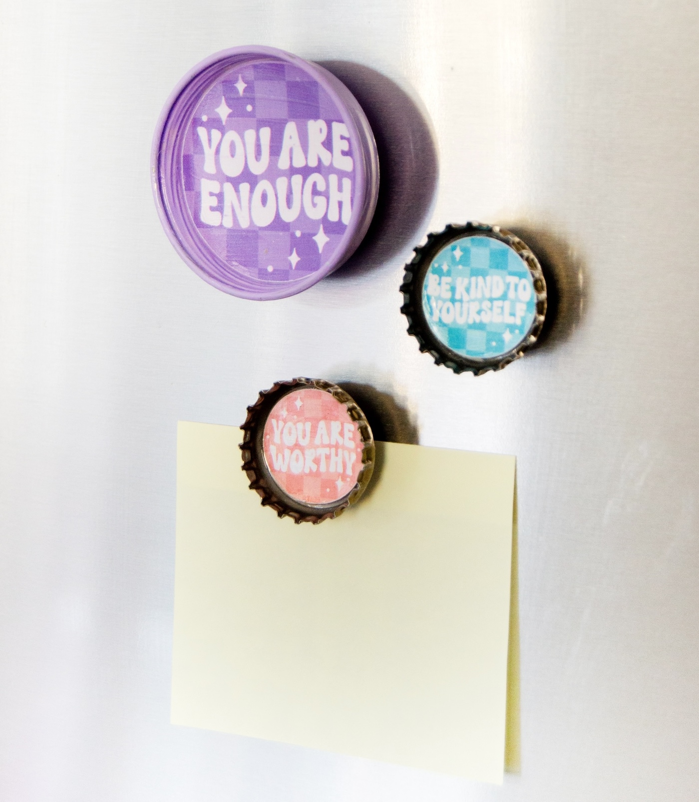 how to make bottle cap magnets