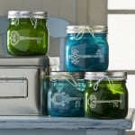 Colored Mason Jars with Mod Podge