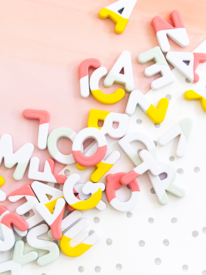 Paint Dipped Alphabet Magnets
