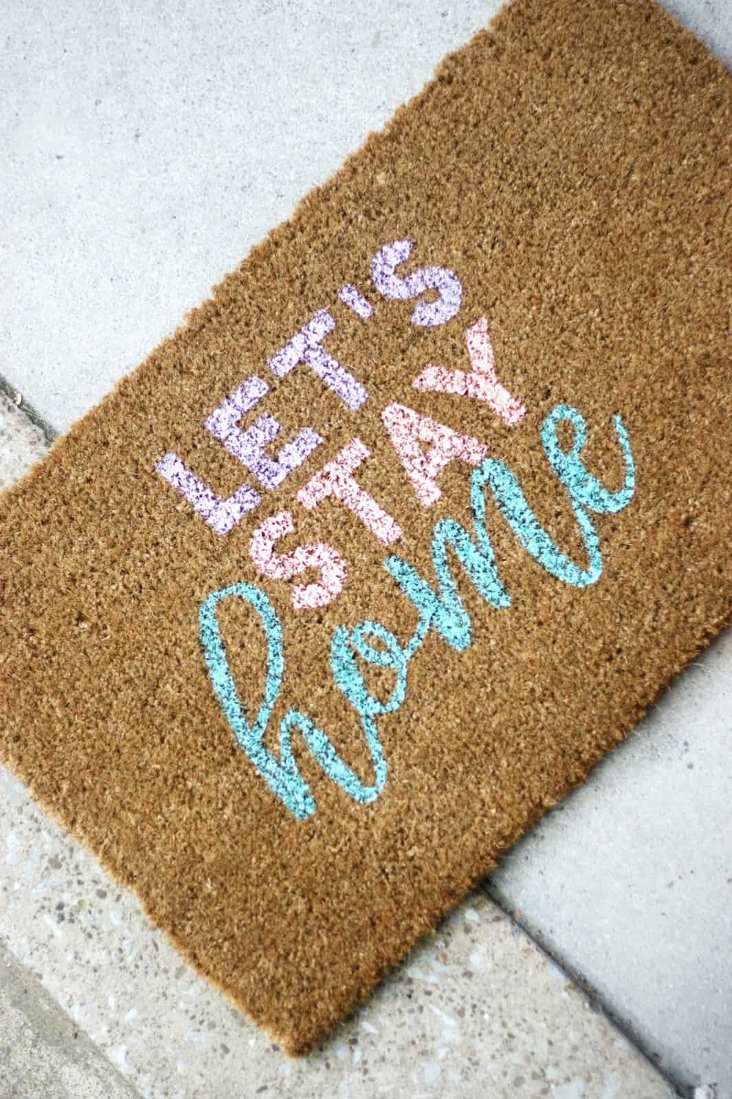 Make a personalized doormat using paint