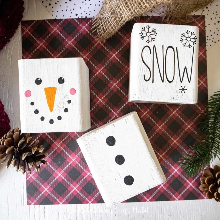 Making a Wood Block Snowman