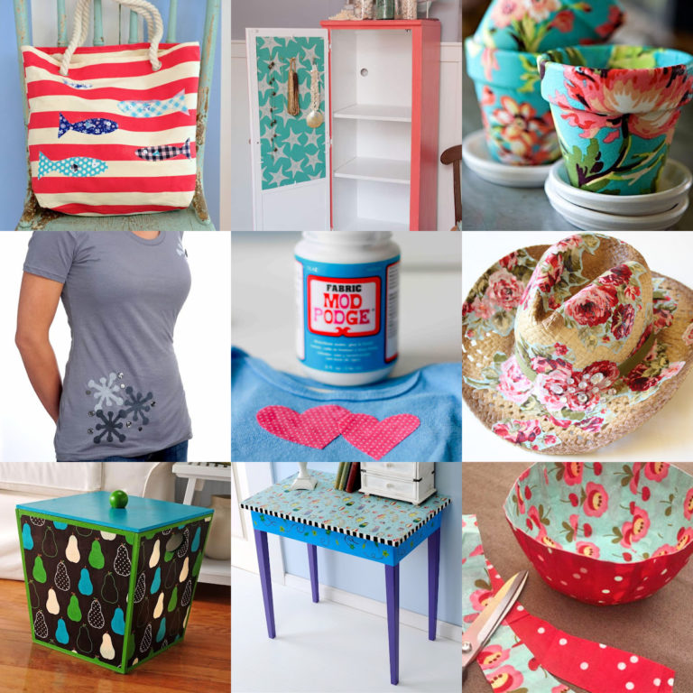 Mod Podge Fabric craft ideas feature image