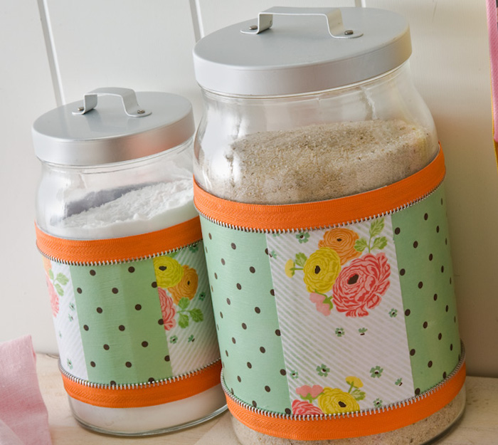 Mod Podge Kitchen Canisters