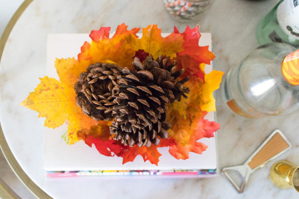 Mod Podge leaf bowl