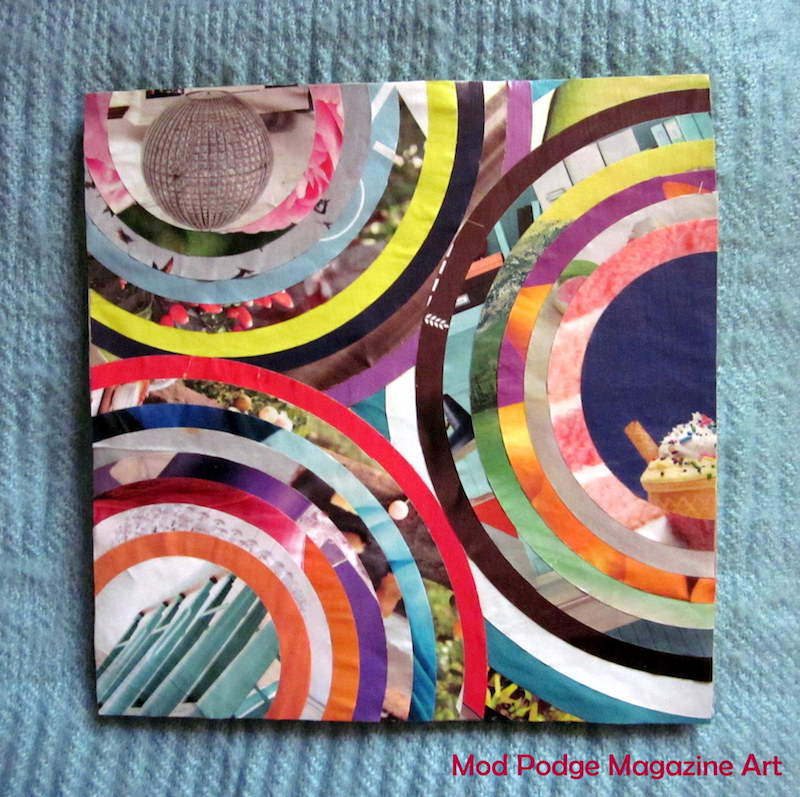 Mod Podge magazine canvas art